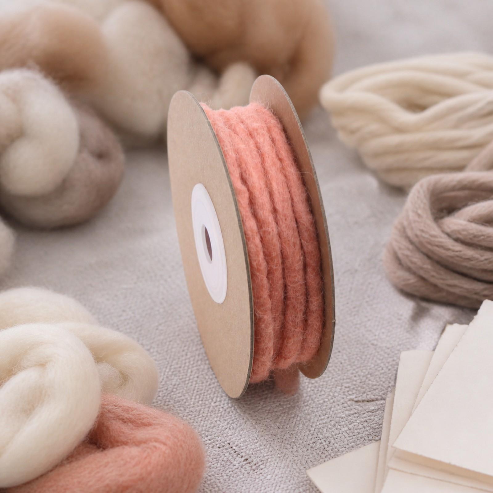 Pure Wool Felt Ribbon Round Co - Cord Trim Twisted recension och pris