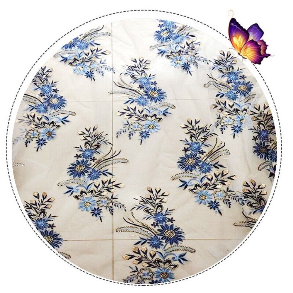 Polyester Mesh Embroidery Flow - Applique Patch Flower recension och pris