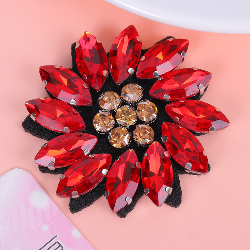 5PCS Sequined crystal beaded f - Applique Patch Flower recension och pris