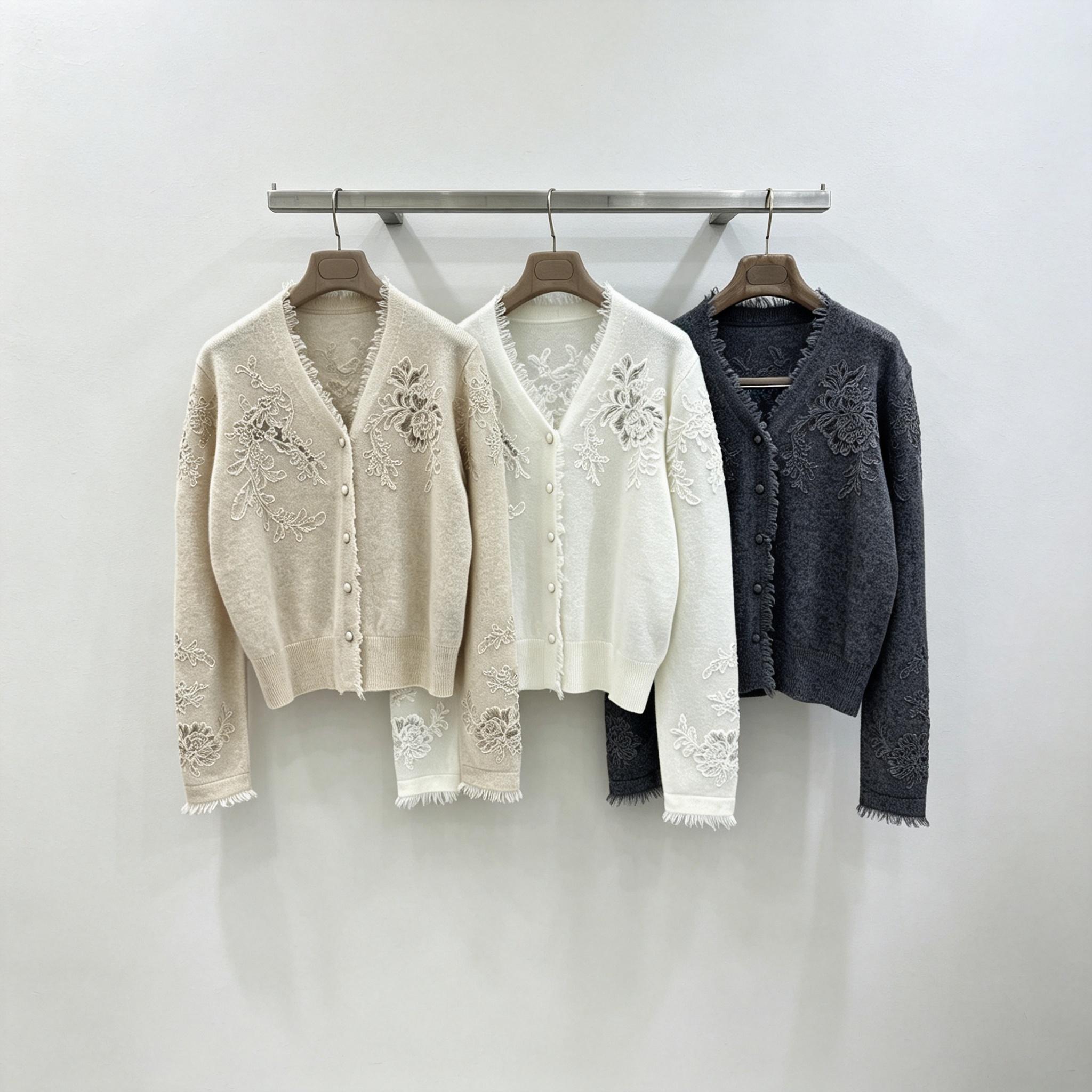 Women V‑Neck Knit Cardigan Flo - Tassel Fringe Trim recension och pris