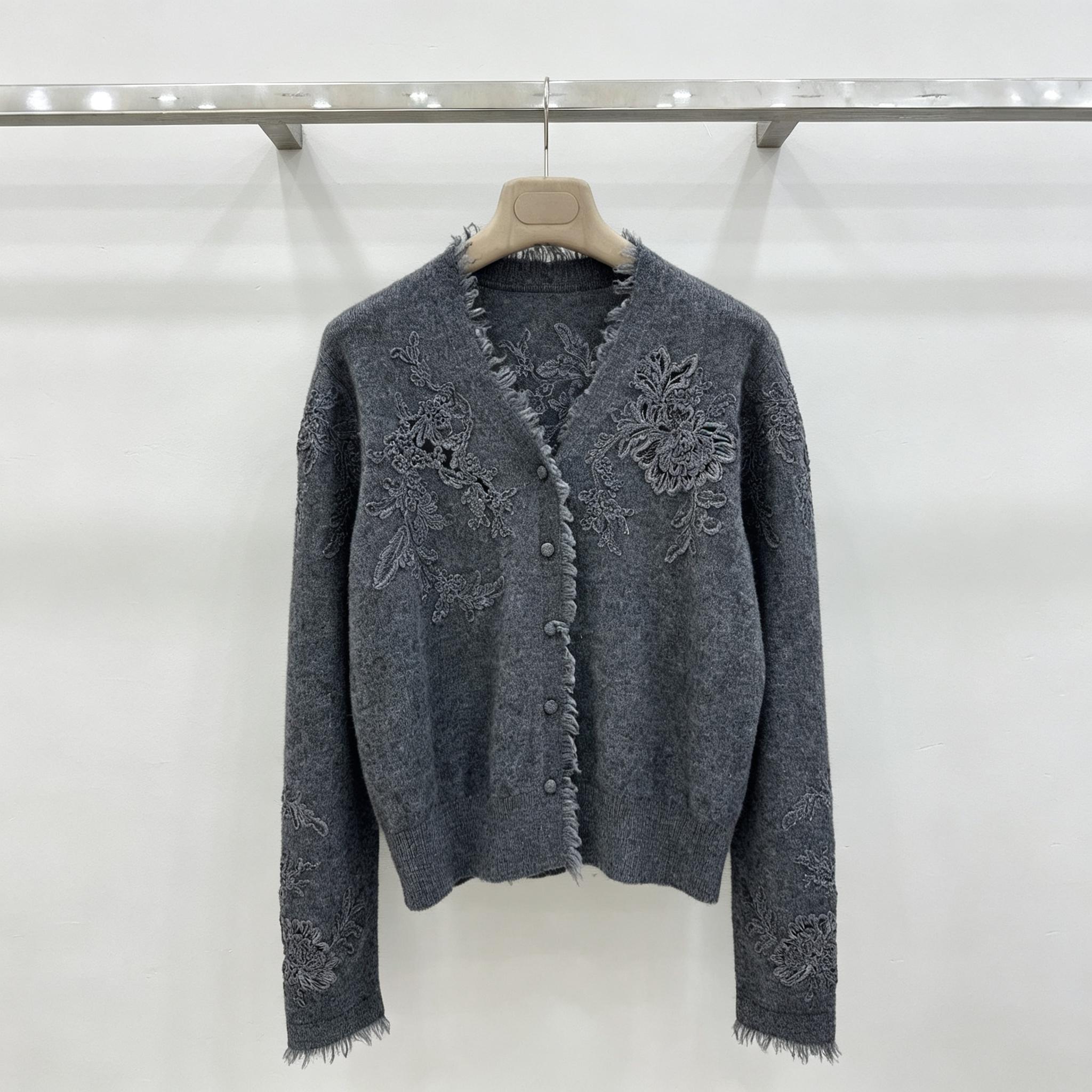 Women V‑Neck Knit Cardigan Flo - Tassel Fringe Trim recension och pris