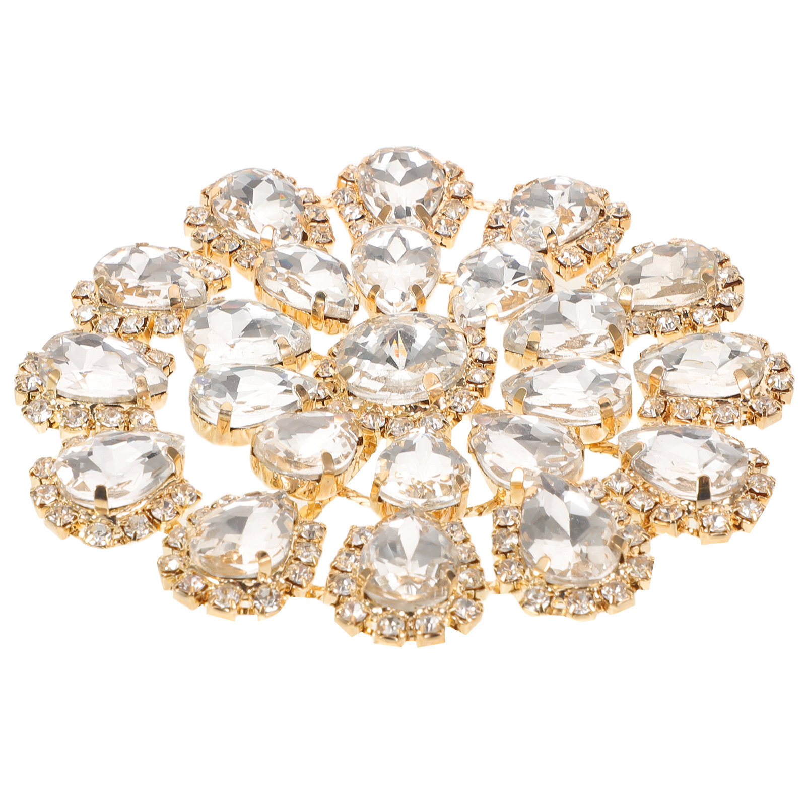 Round Rhinestone Flower Button - Applique Patch Flower recension och pris