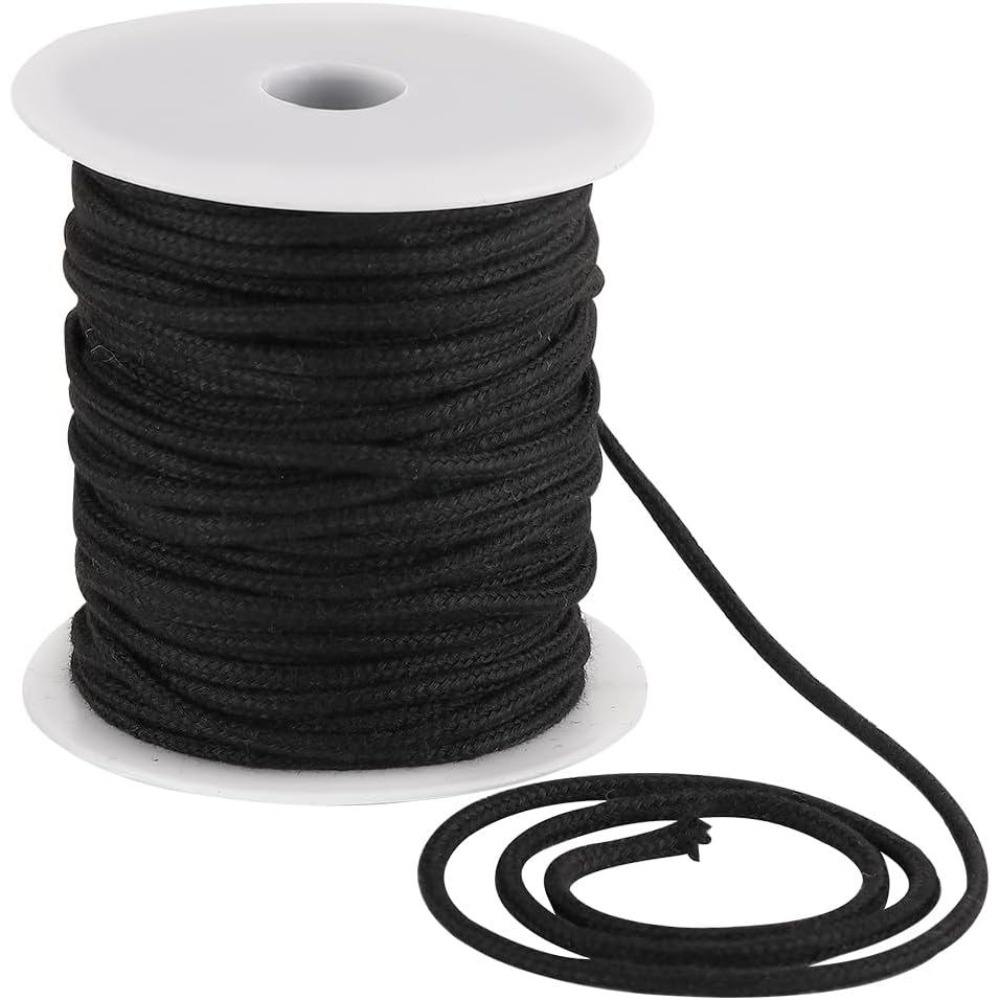 4mm 33 Yards Black Cotton Rope - Cord Trim Twisted recension och pris