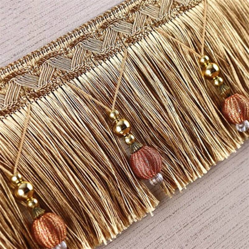 2/4/6 Meter Curtain Tassel Bea - Beaded Trim Fringe recension och pris