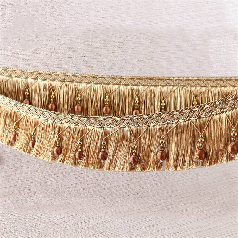 2/4/6 Meter Curtain Tassel Bea - Beaded Trim Fringe recension och pris