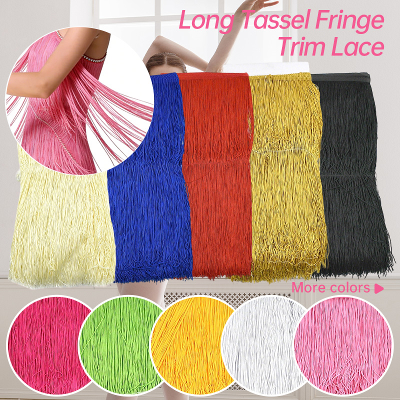 1-5Meters 50cm Long Fringes Ta - Fringe Ribbon Sewing recension och pris
